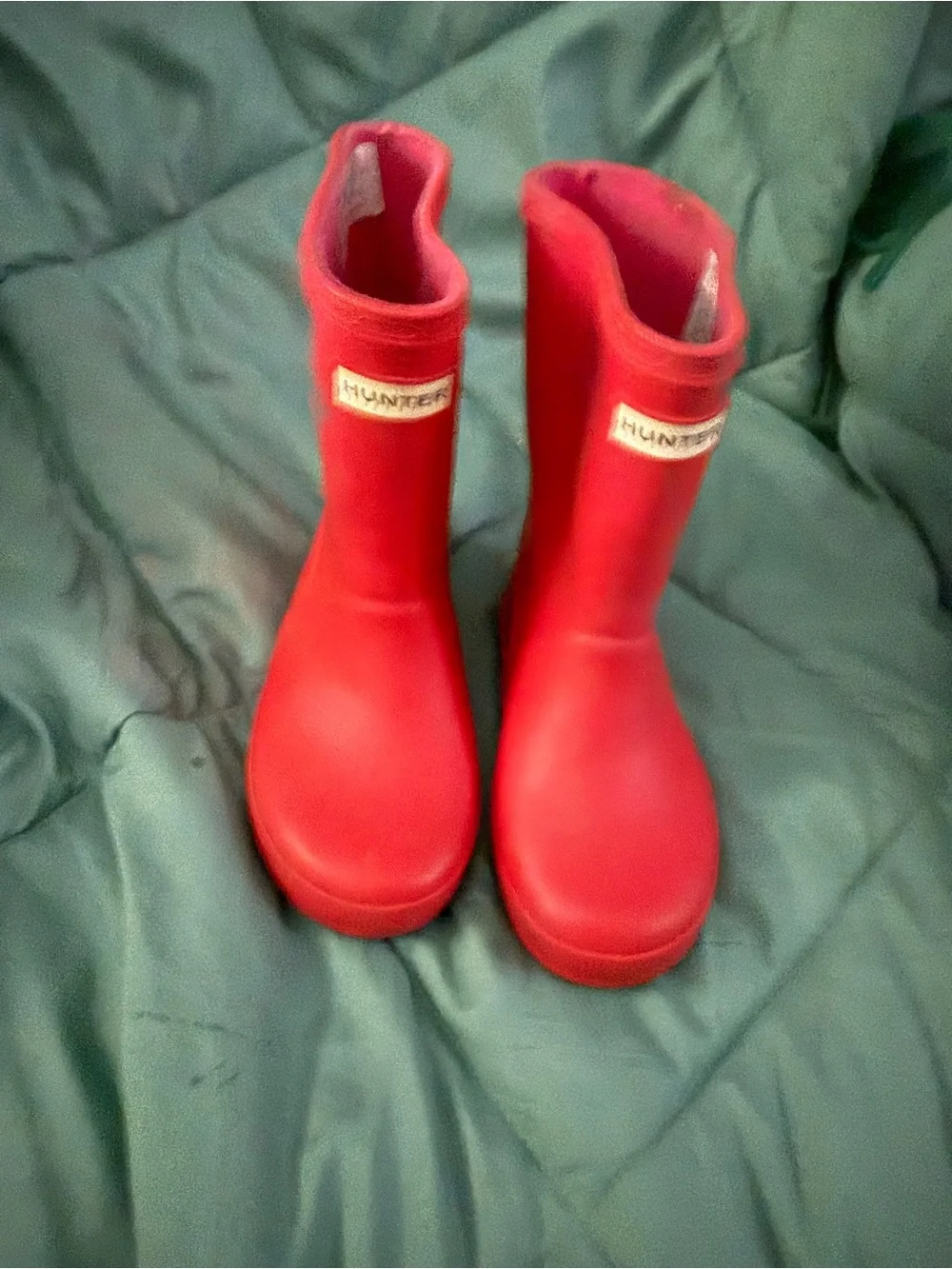 Hunter Kids Red Waterproof Rain Boots